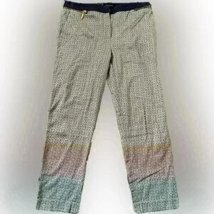 Zara Basic Stylish Multi-Color Printed Pants - Size 4